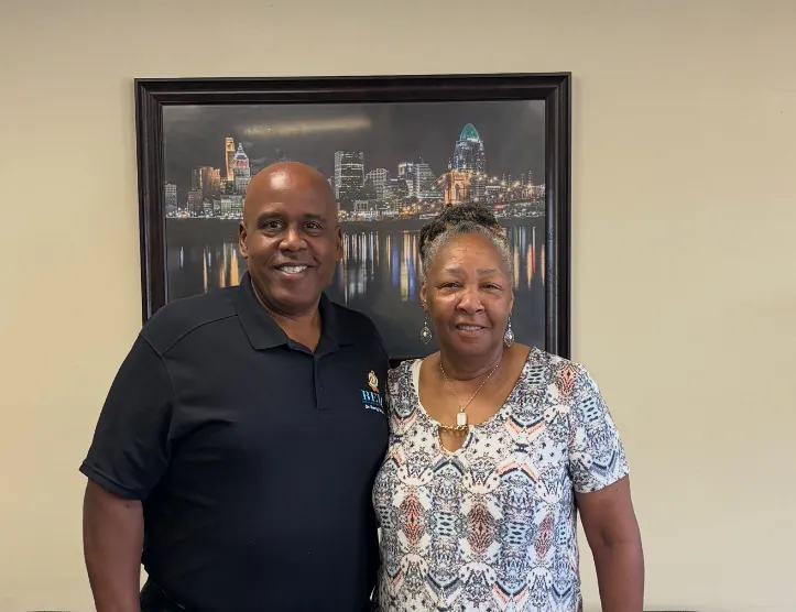 Dr. Henry Bell with a patient at Bell Chiropractic & Wellness Center